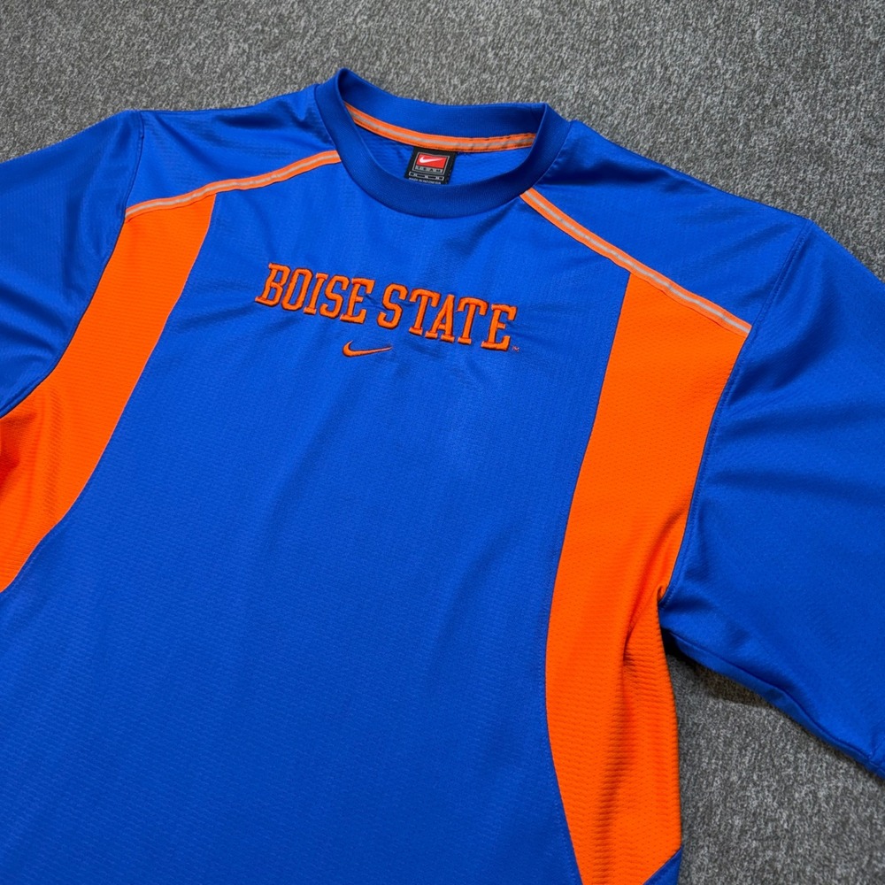 Nike Boise State Broncos Dri-FIT Shirt Mens Medium Blue Orange F5BLM 11863X